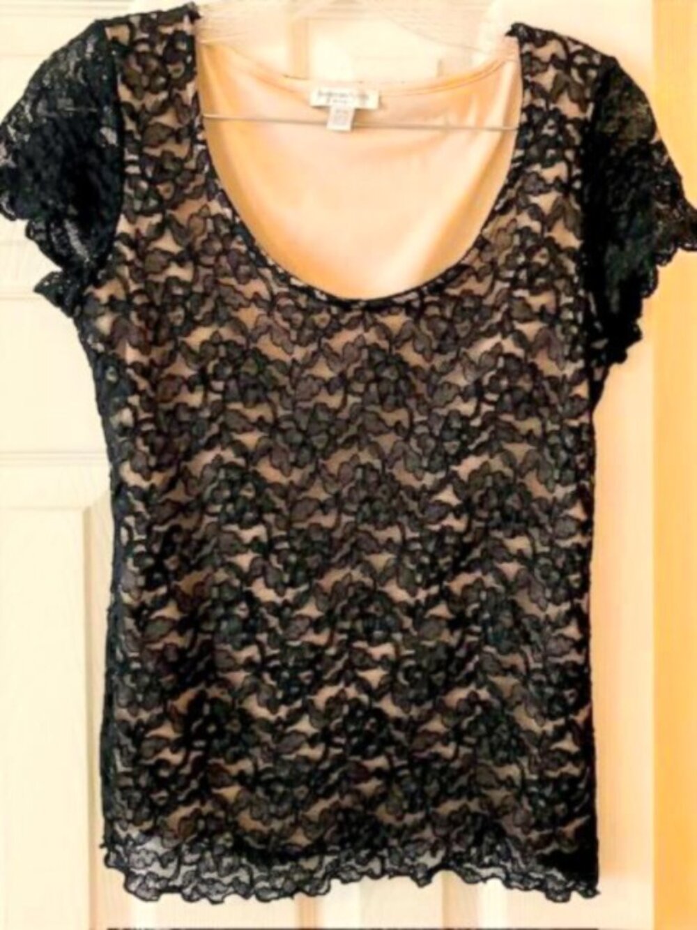 Proportion Petite Conrad C Women's Black Lace Top Petite Medium